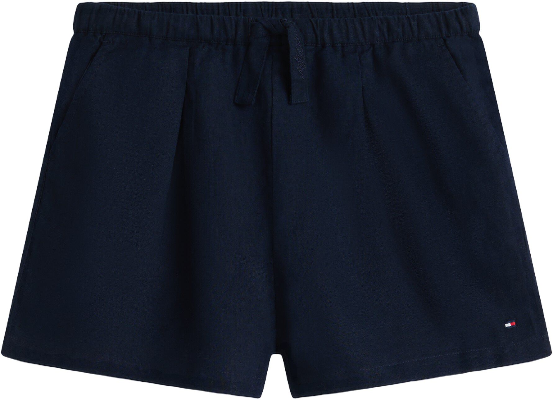 Mercerised Linen Blend Wide Leg Shorts