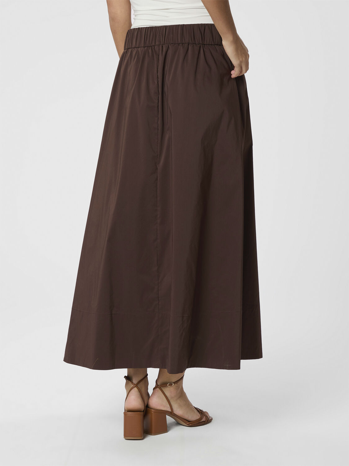Yara Long Poplin Skirt