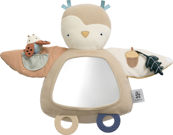 Aktivitetslegetøj, uglen Blinky, maple beige