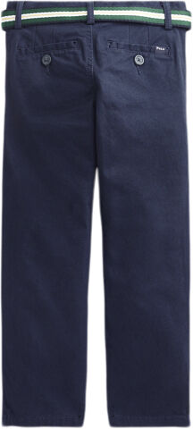 Belted Slim Fit Stretch Twill Pant