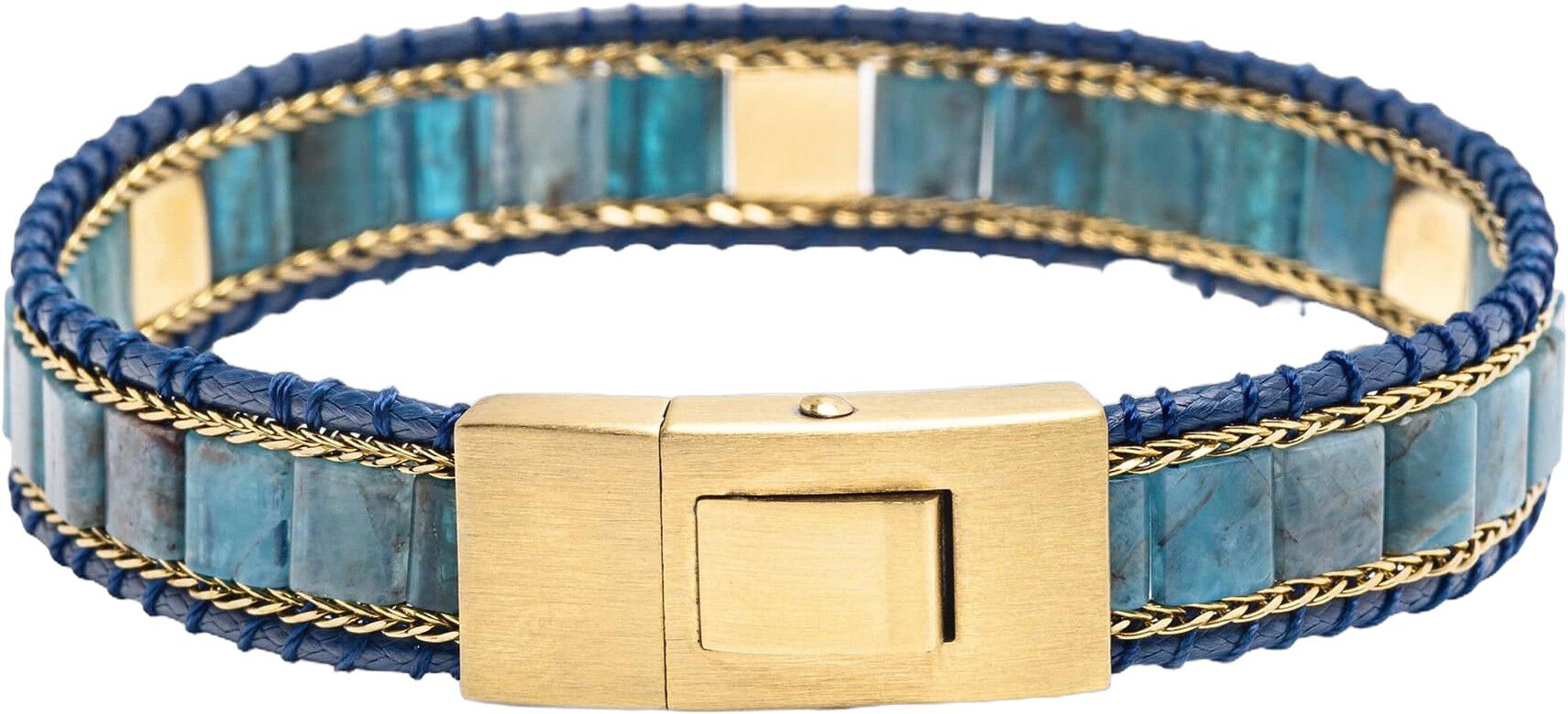 Blue Apatite Stud Bracelet