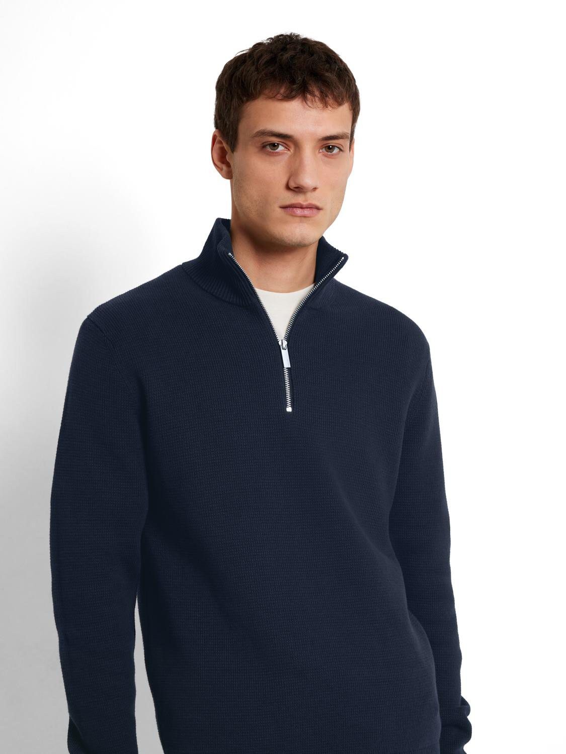 Slmdane Ls Knit Structure Half Zip Noos