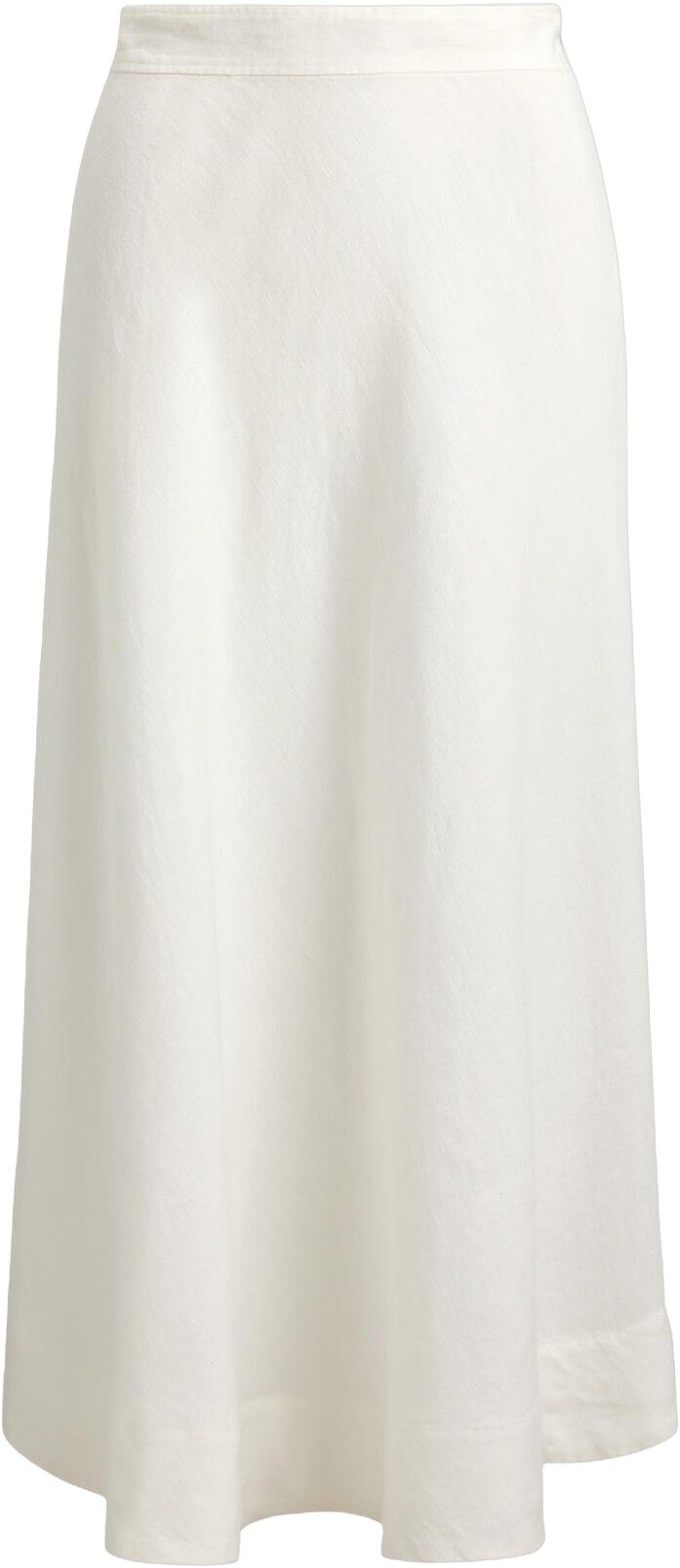 Linen A-Line Midi Skirt