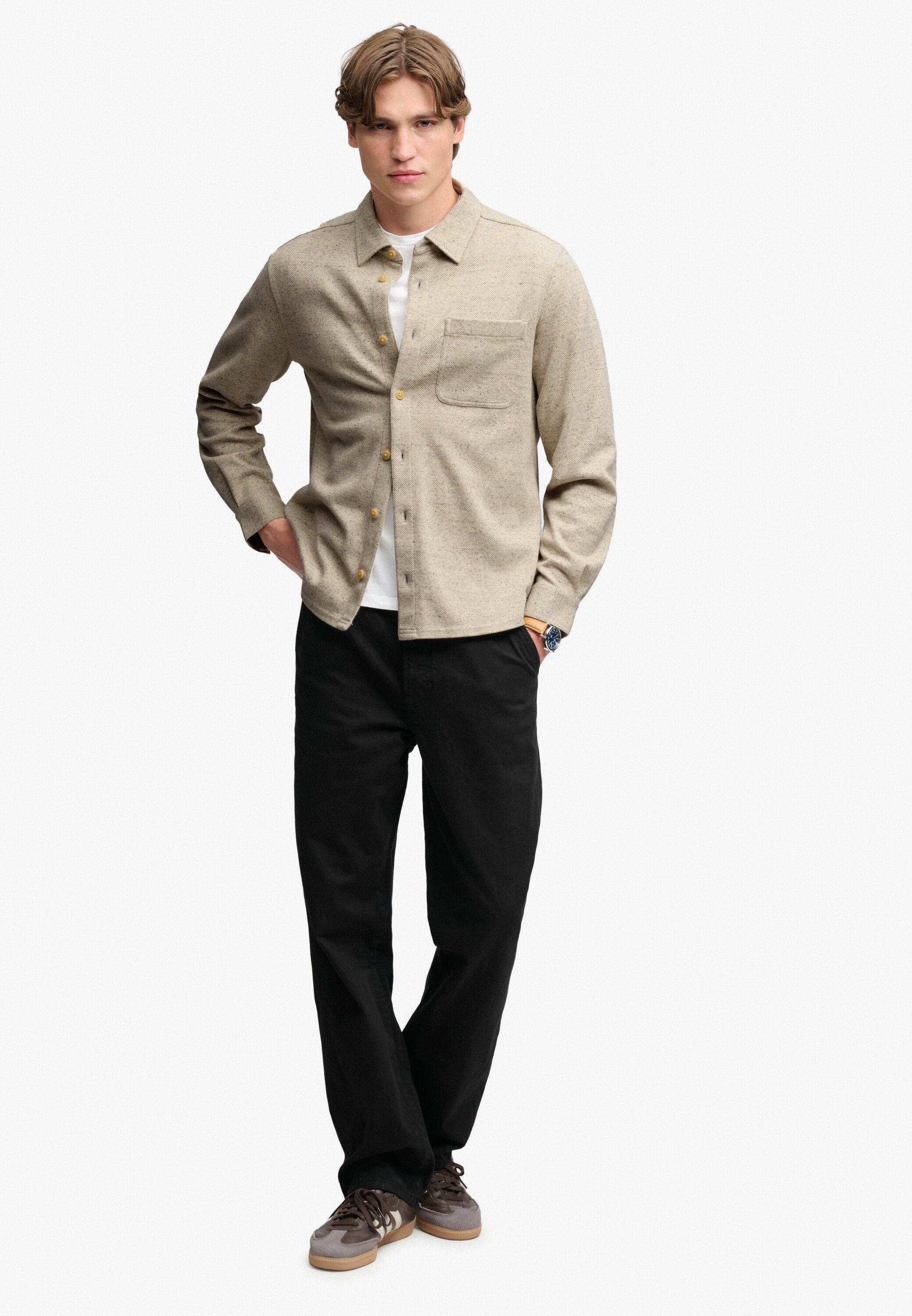 TWILL TWEED JERSEY SHIRT