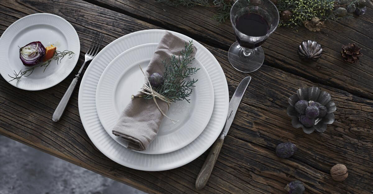 "Tallrik flat Pliss&Atilde;&copy; 26 cm Vit"