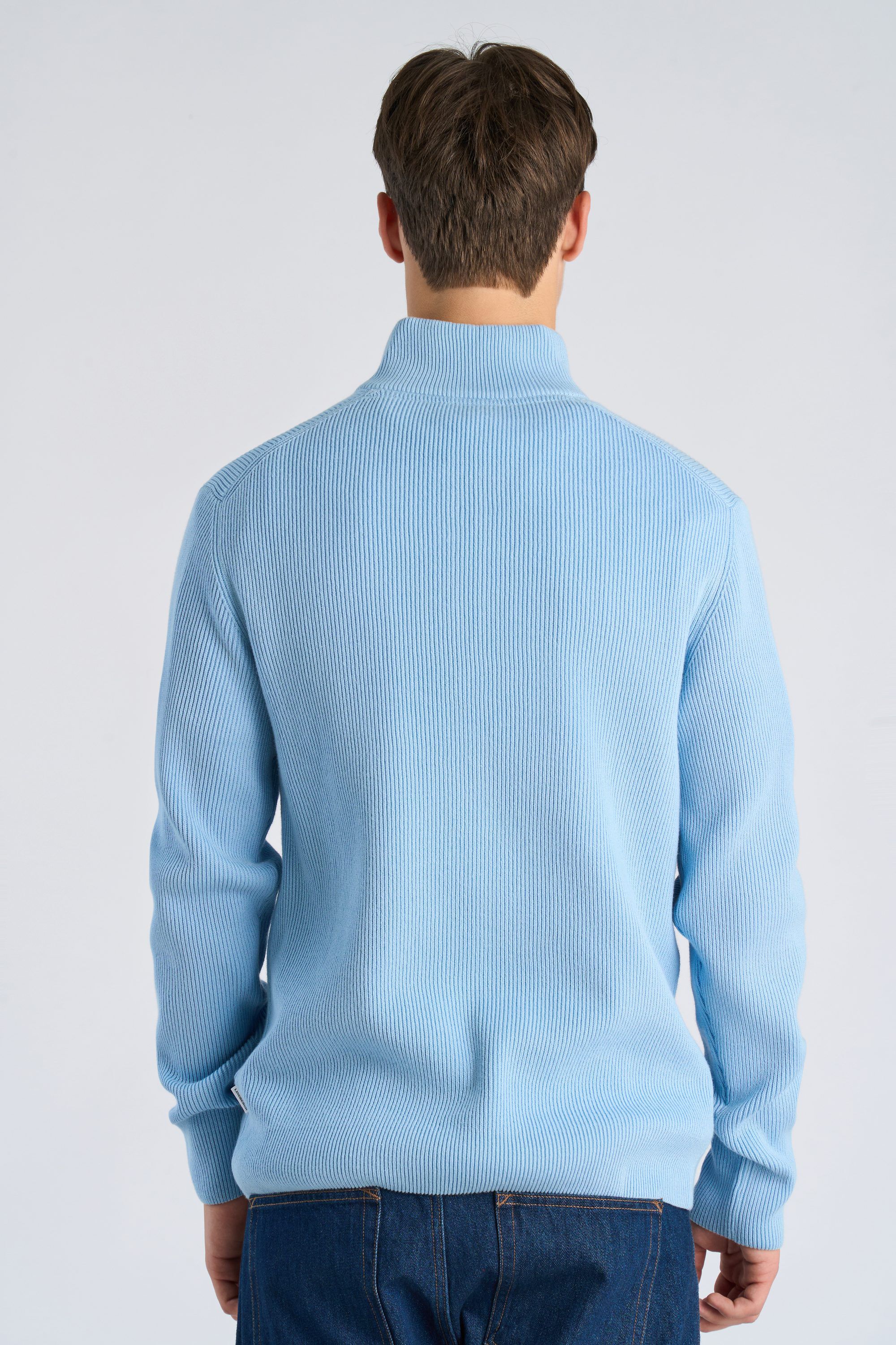 Half zip rib knit