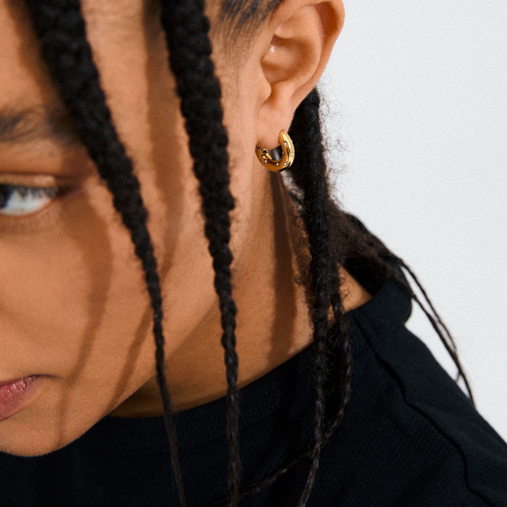 NEVAEH hoops gold-plated