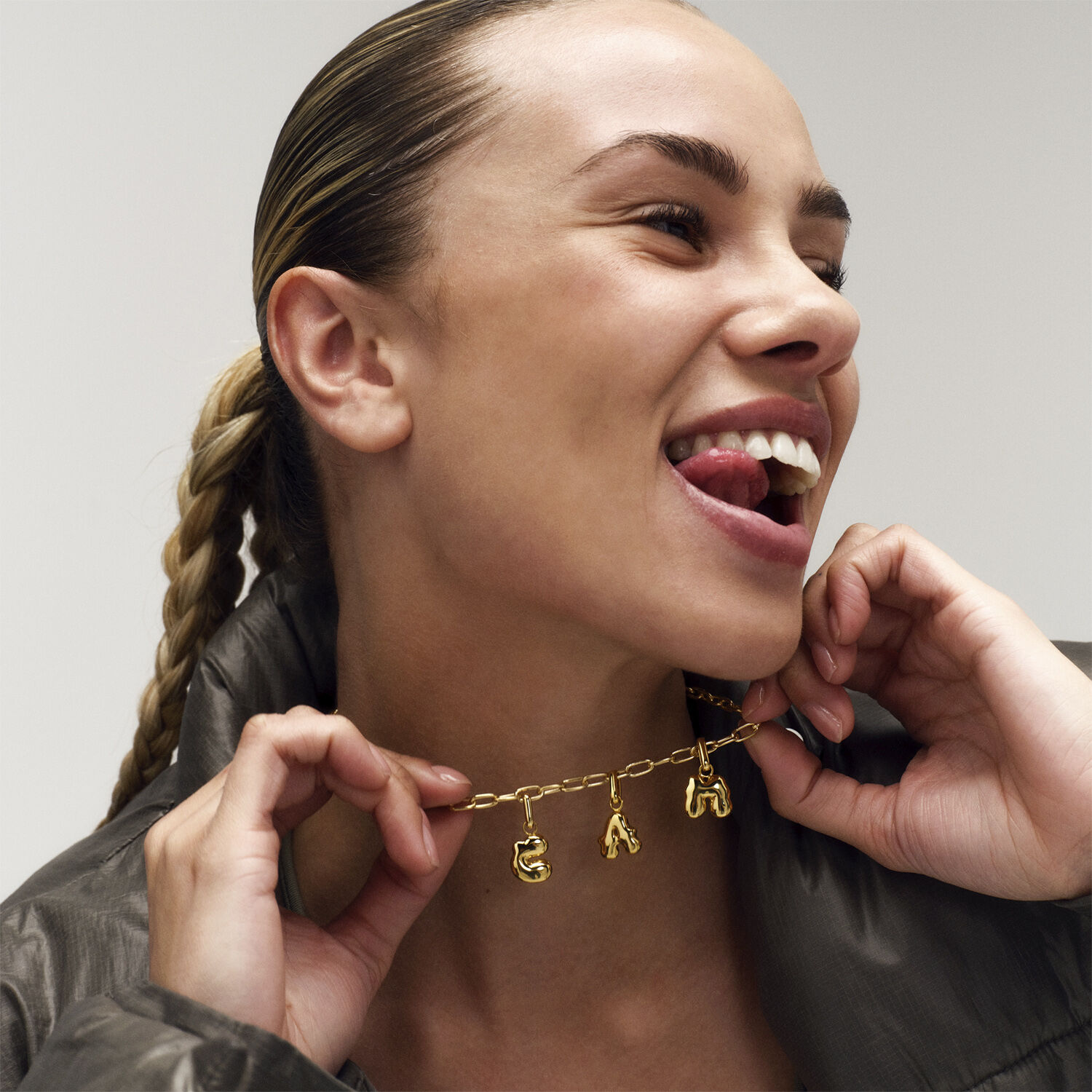 Puffer Letter Charm - A