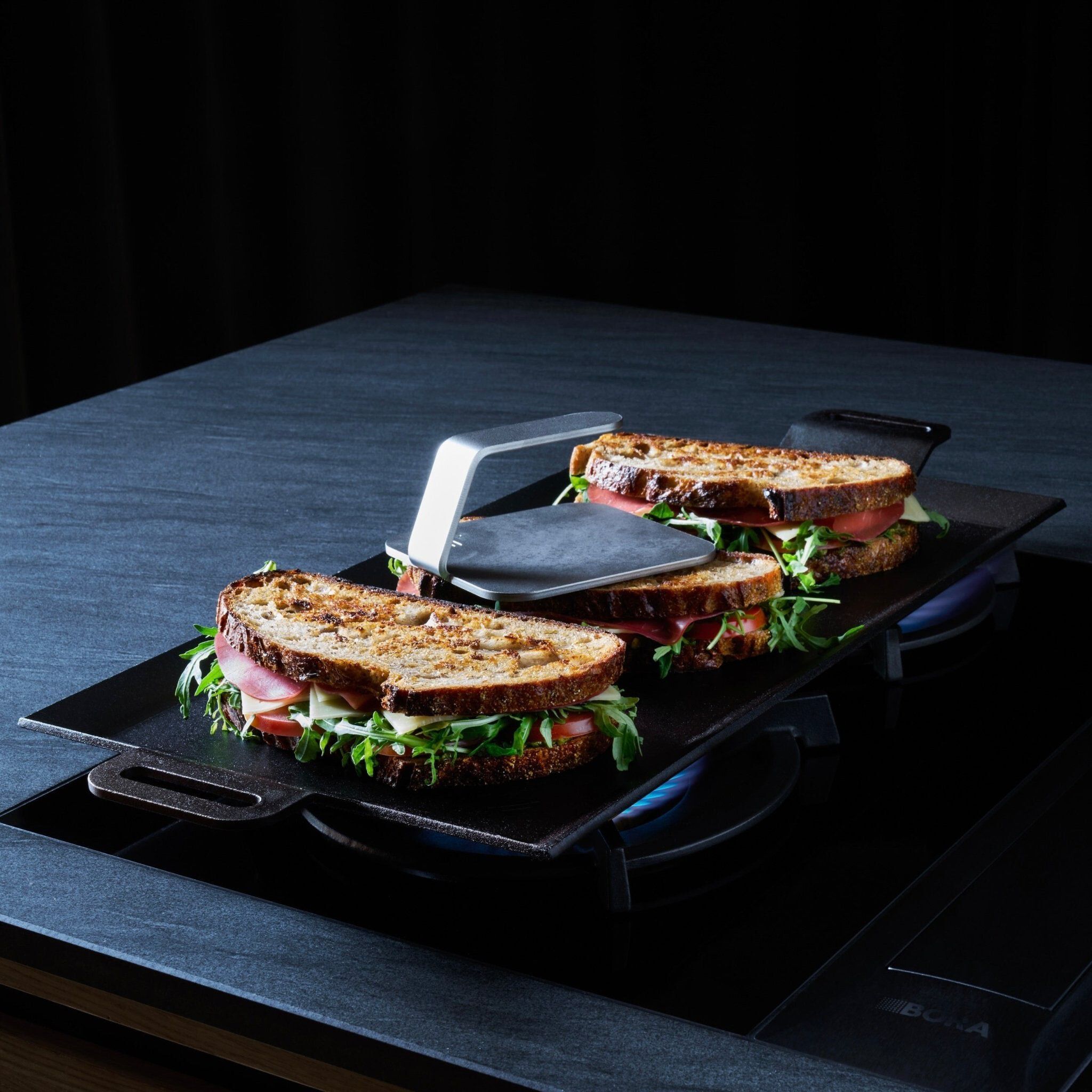 Stegeplade - carbonst&aring;l - 62x27 cm