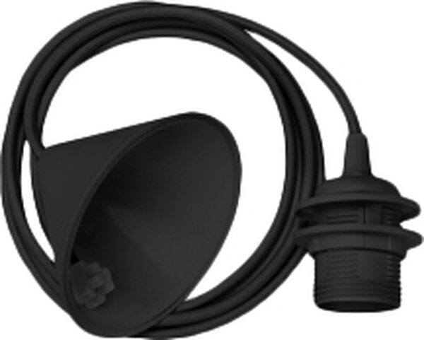 Ophæng Sort tekstilledning Ø 11cm, L: 2,1m