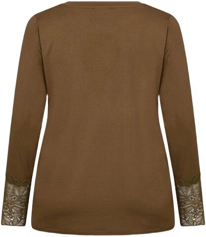 Curvy WA-STELLA 24 Bluse M&oslash;rk sand