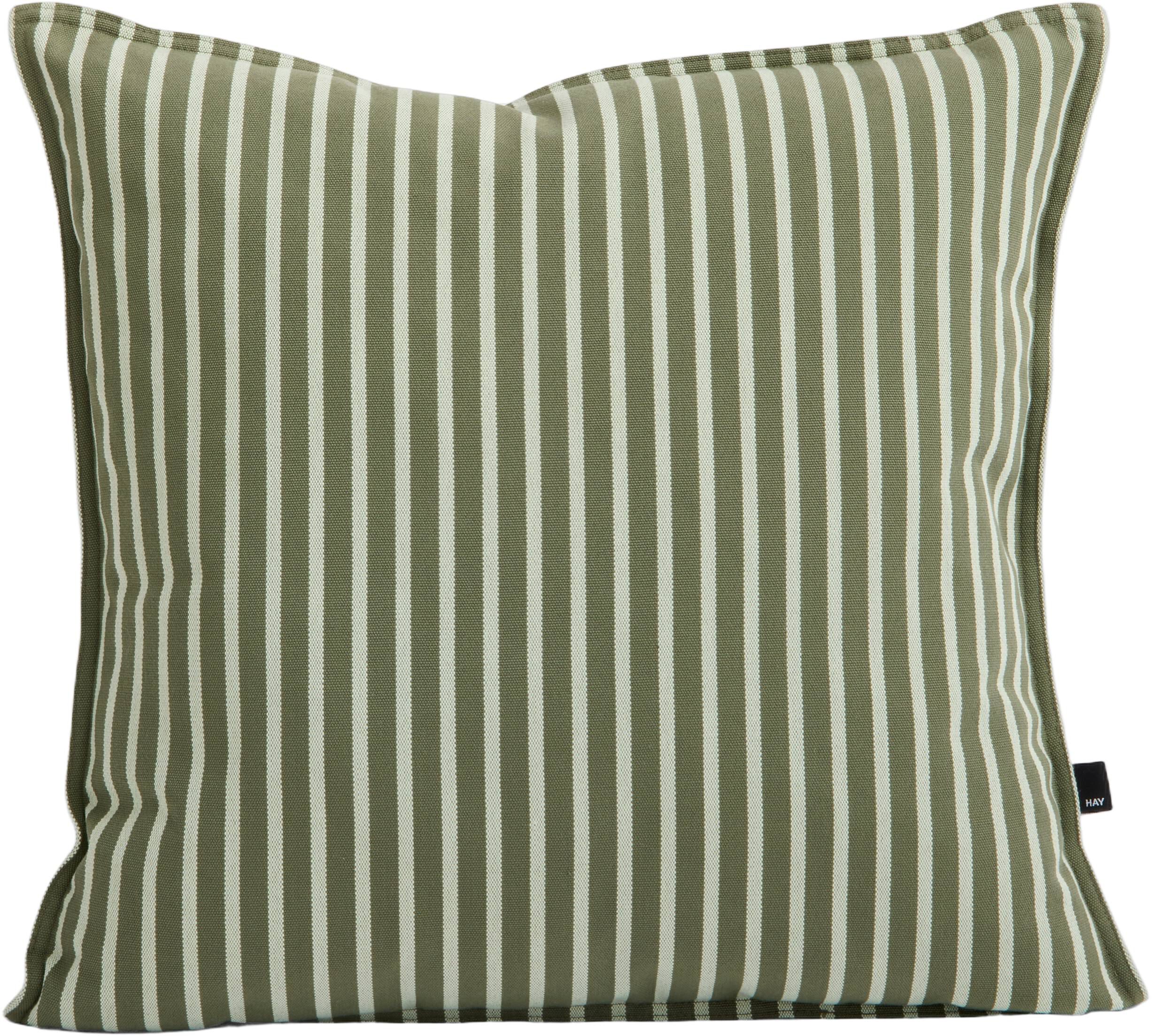 Terrazza Cushion-50 x 50-Olive bold stripe