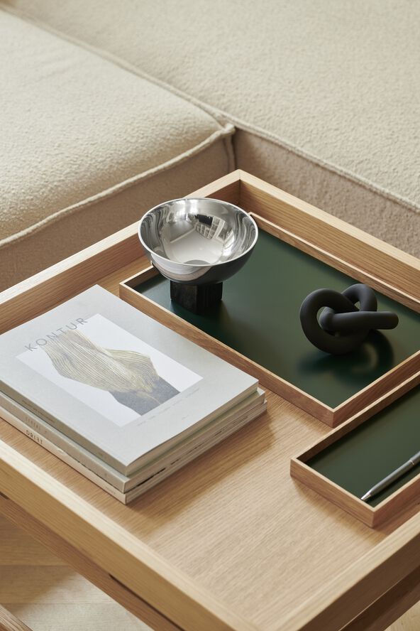 Frame tray small oak/green
