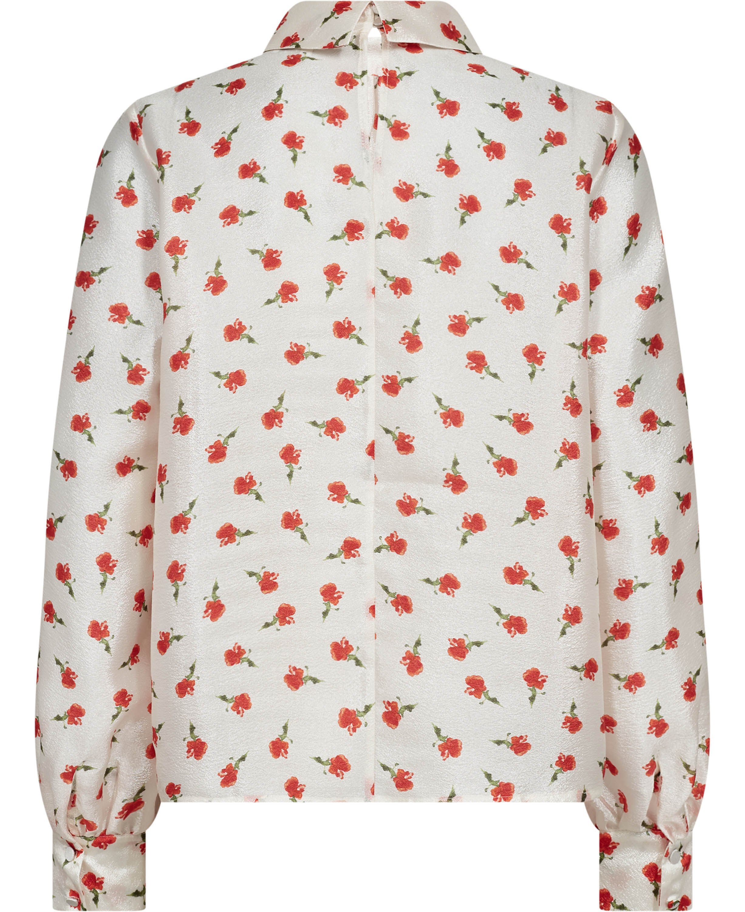 2067 Flat Textured Poly, Gathered Long Sleeve Top