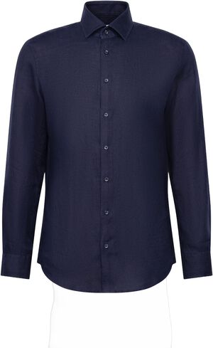 Linen shirt Slim 1/1 Kent-Collar Uni