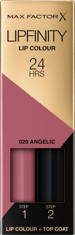 Max Factor Lipfinity 2-step Long Lasting Lipstick, 020 Angelic, 2. 3 m