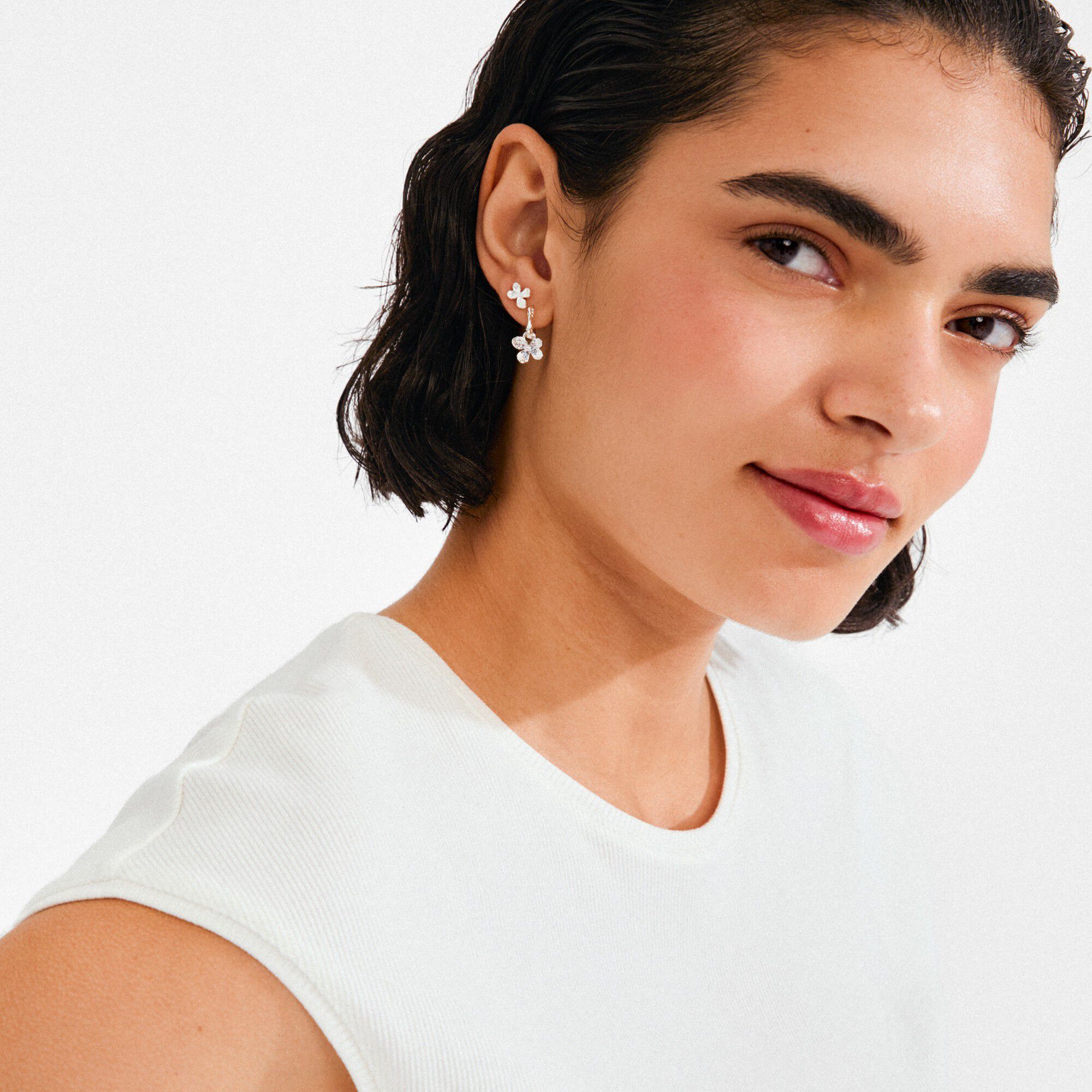 AJANI earrings 2-in-1 set, silver-plated