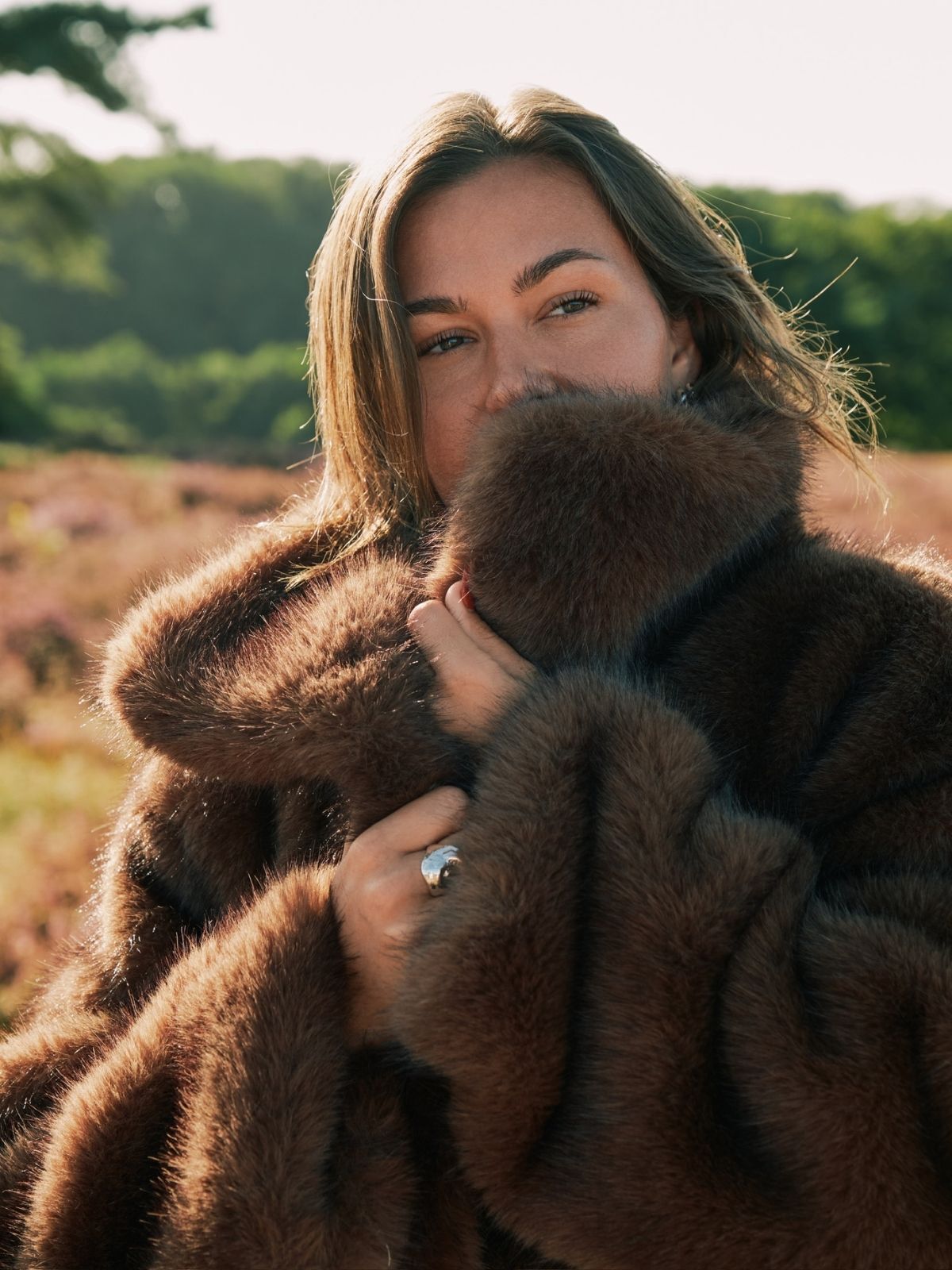 Stephanie Faux Fur Long Jacket