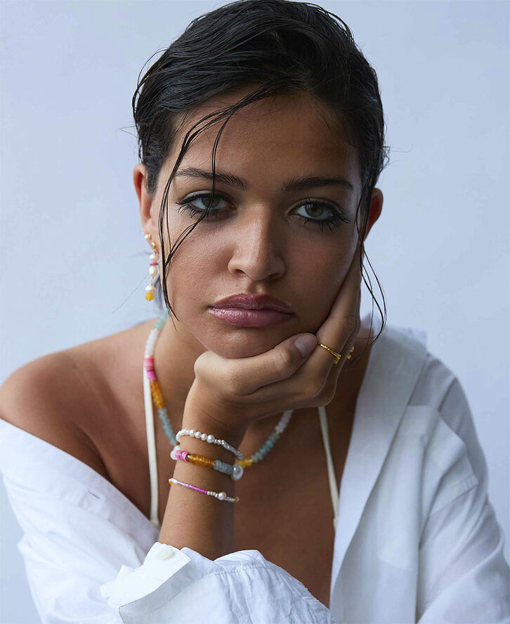 Pink rainbow armbånd