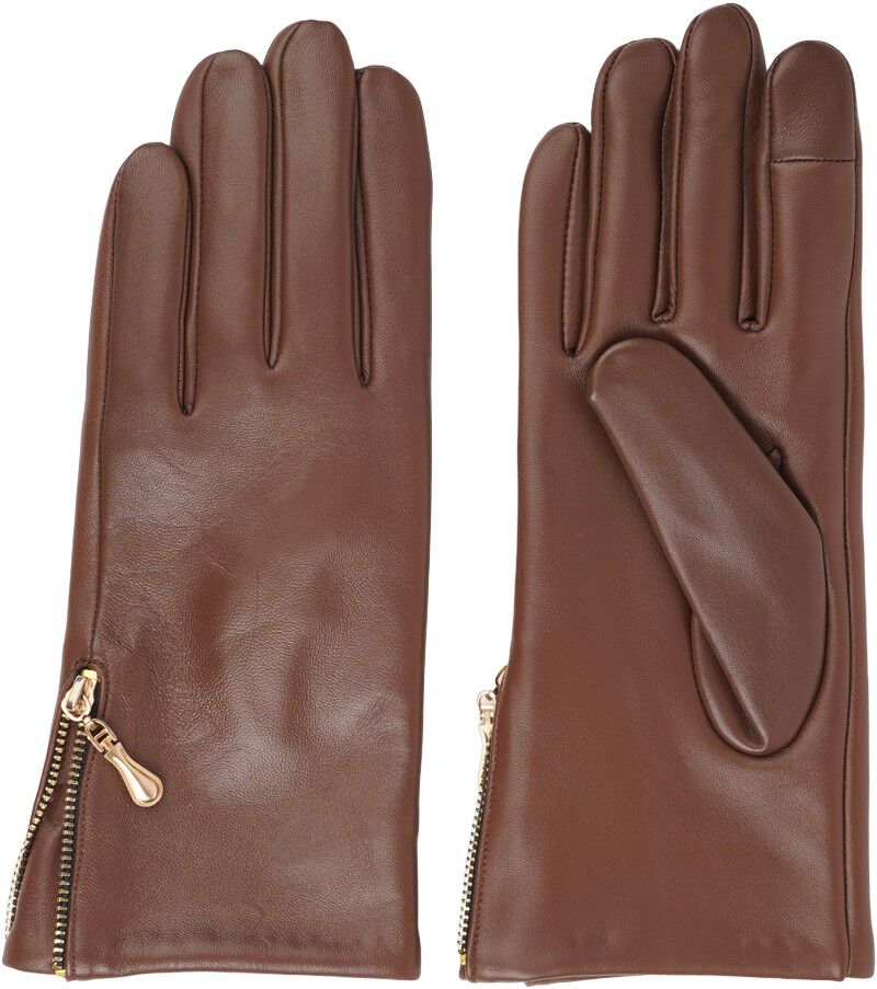 MORASSO - FEMININE LEATHER GLOVES WITH ZIP DETAIL