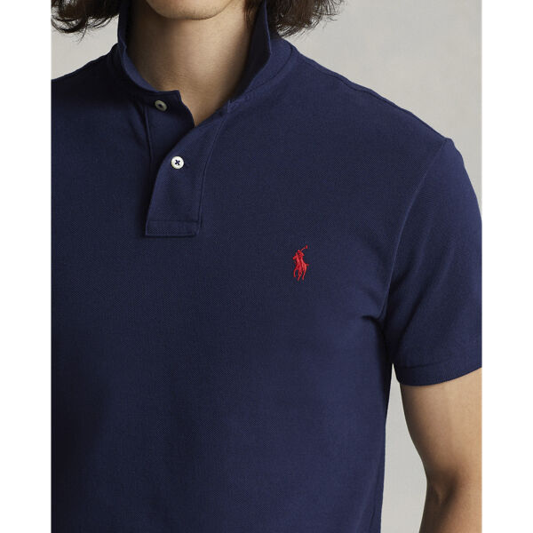 Custom Slim Fit Mesh Polo Shirt