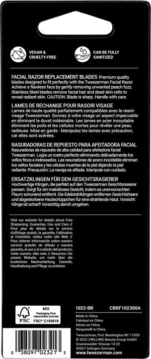 TWEEZERMAN Facial Razor Replacement Blades