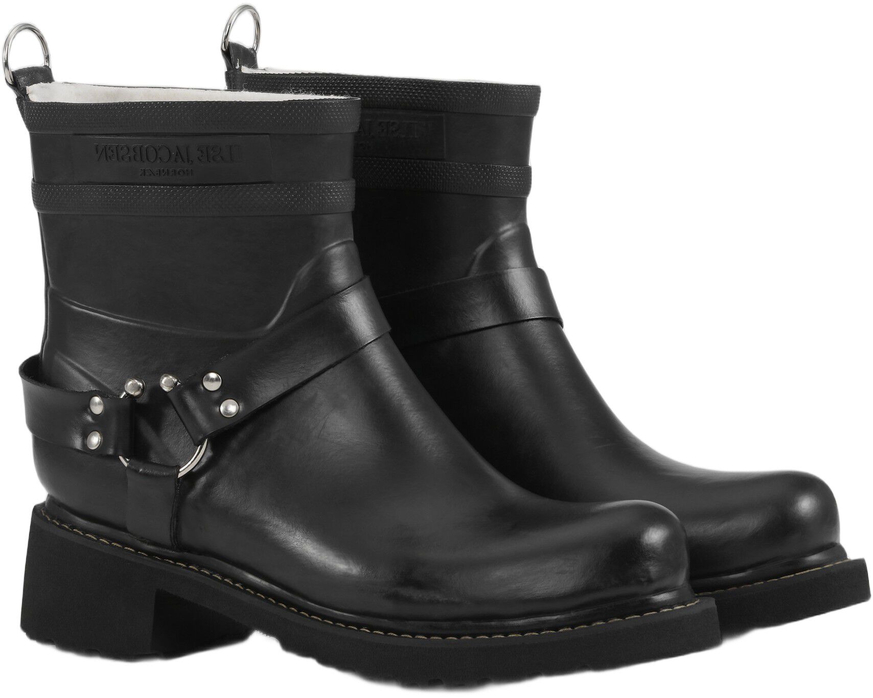 Short Biker Rubber Boots