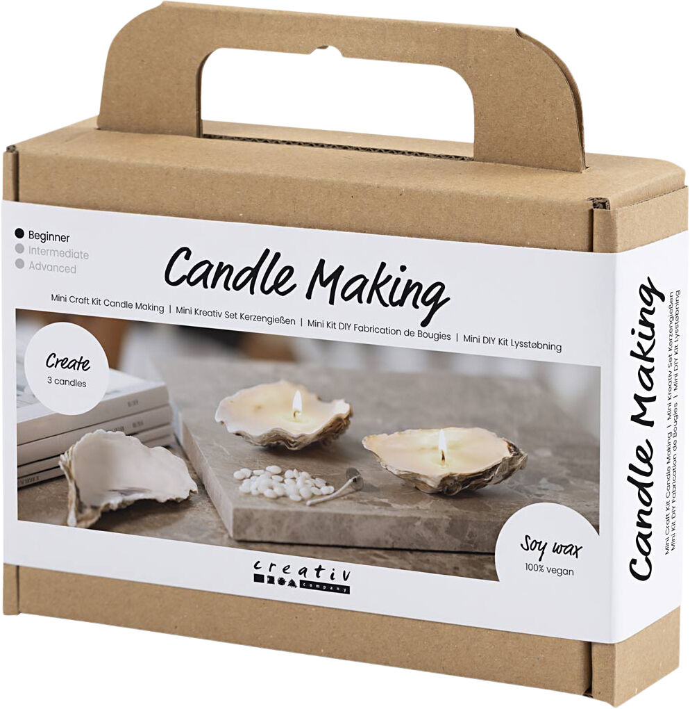 Mini DIY Kit Lysst&oslash;bning , Soyalys i &oslash;stersskaller