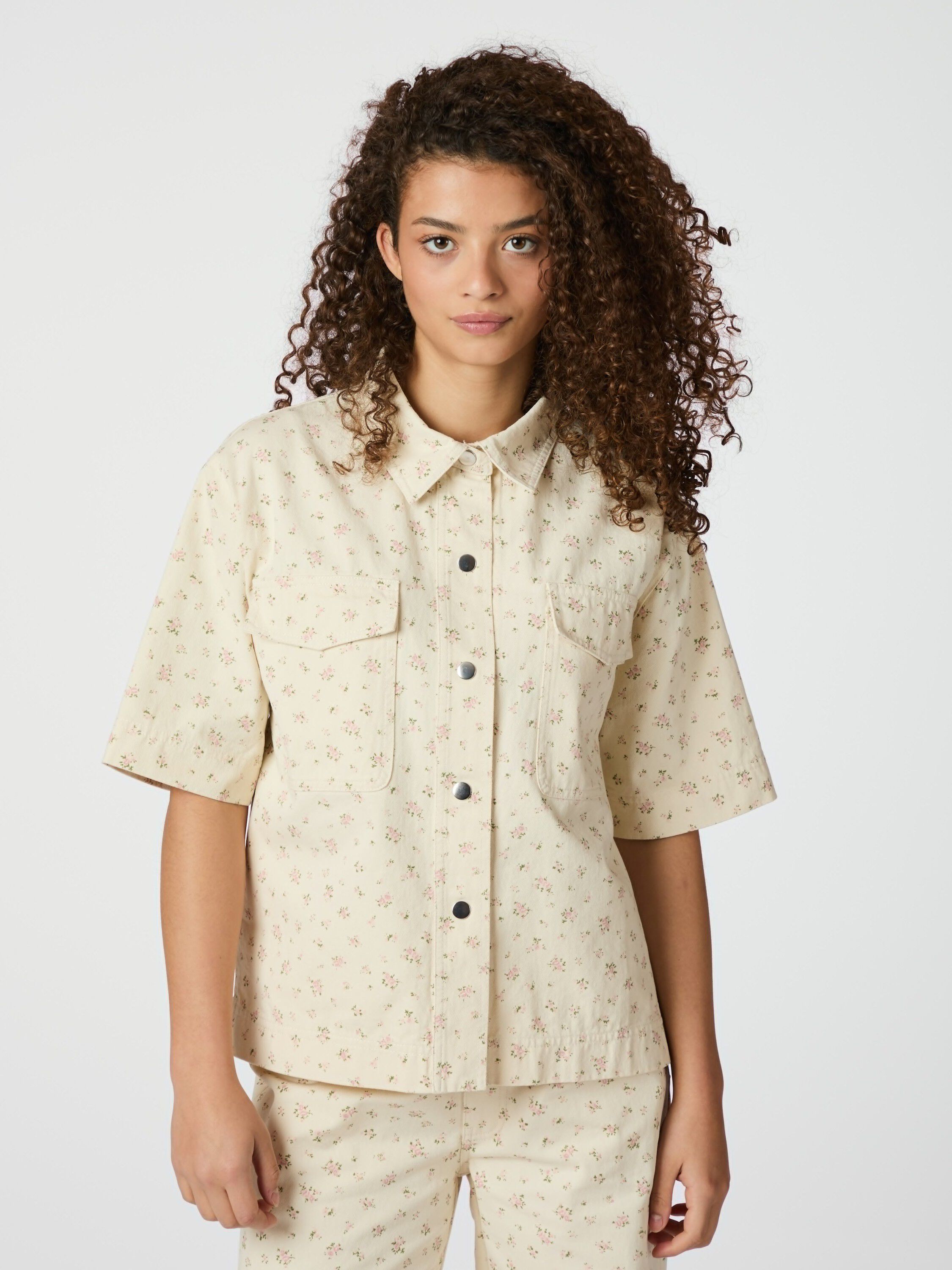 Tiki Floral Denim Shirt