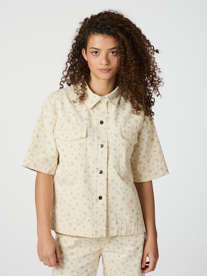 Tiki Floral Denim Shirt