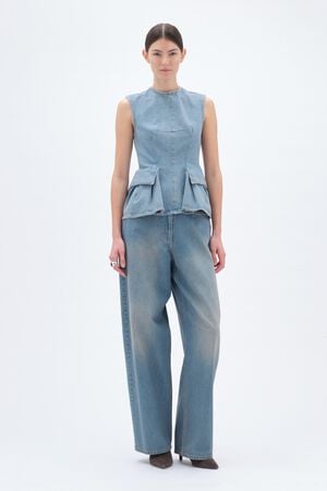 COCOON DENIM PANTS