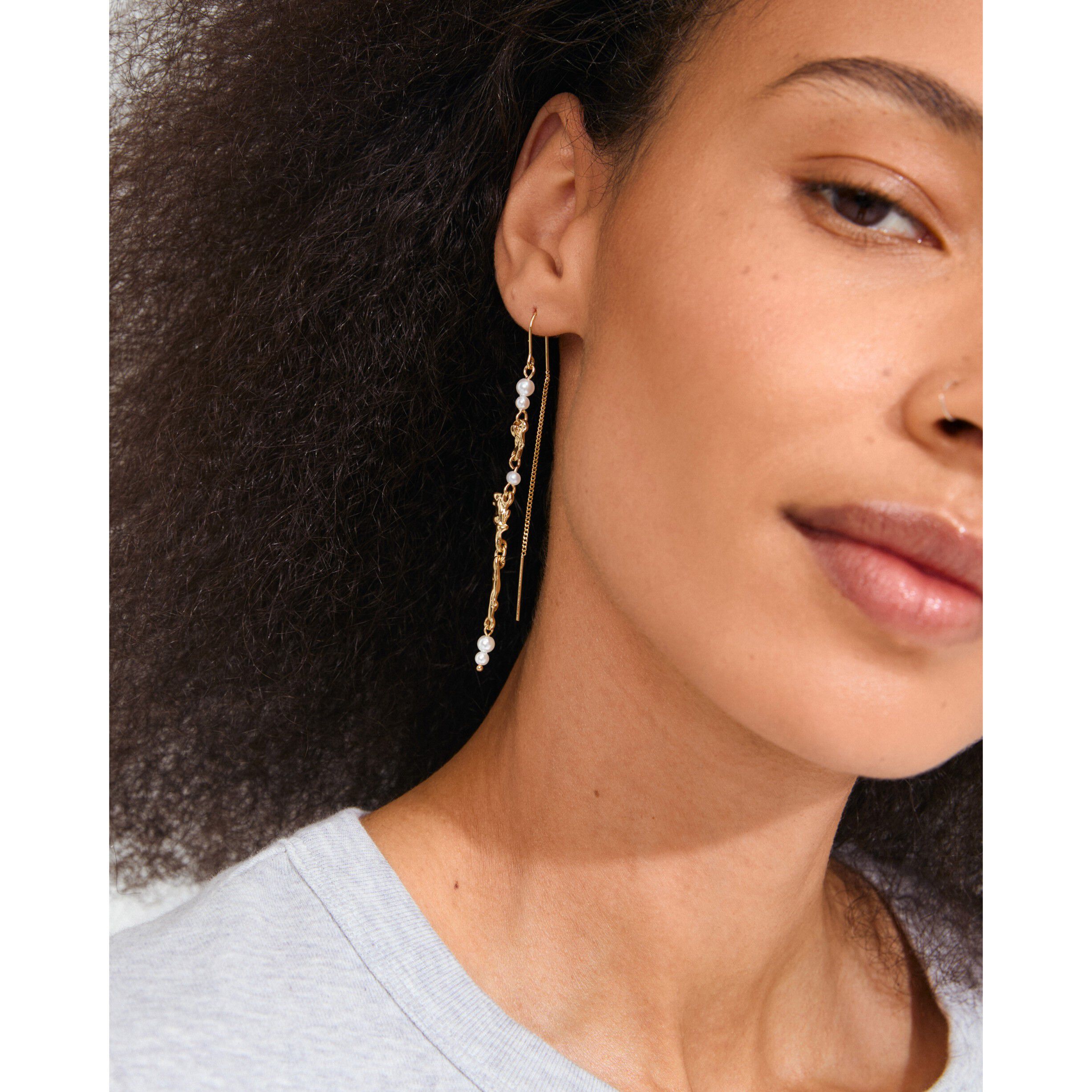 SLOAN chain earrings gold-plated