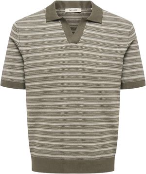 ONSTILO LIFE REG SS SPLIT NECK KNIT