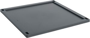 HAY Colour Crate Lid Plastic-Large Square-Charcoal