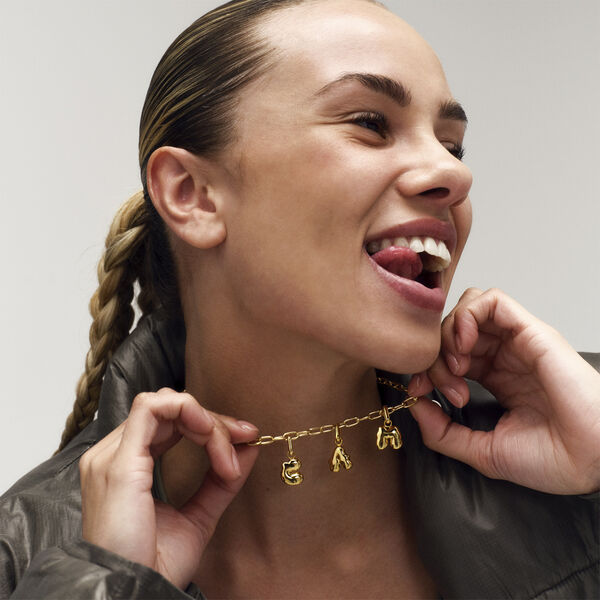 Puffer Letter Charm - M