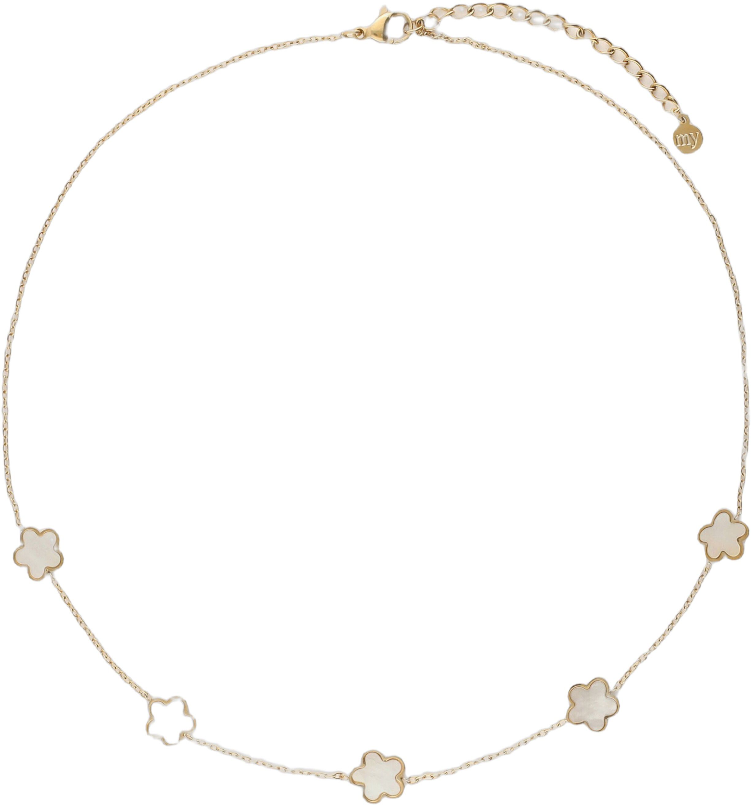 Necklaces 5 flowers pearl