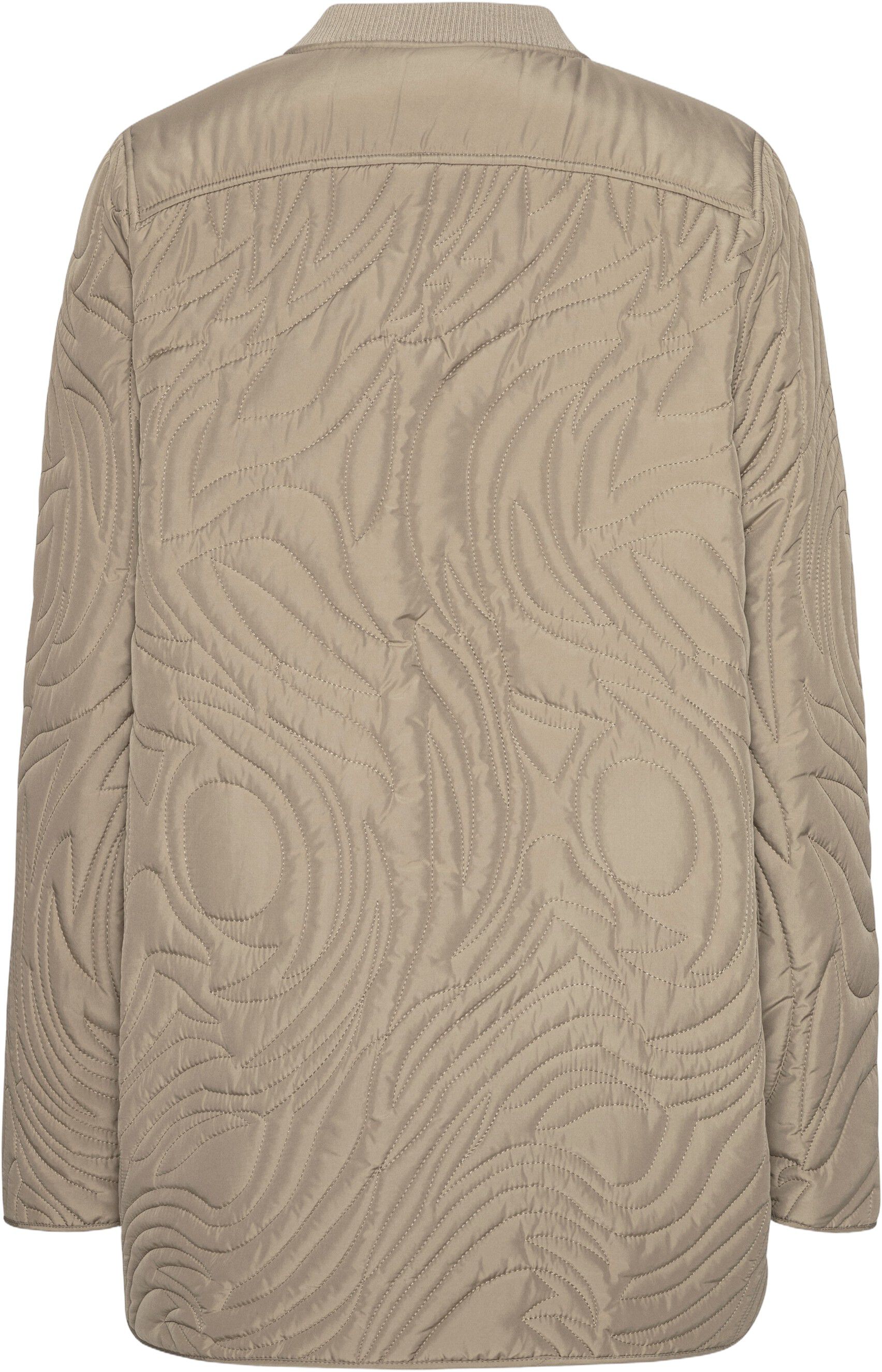 Short Quilt Jacket with Rib