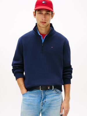 TJM REG FLEECE QZ MOCK NECK