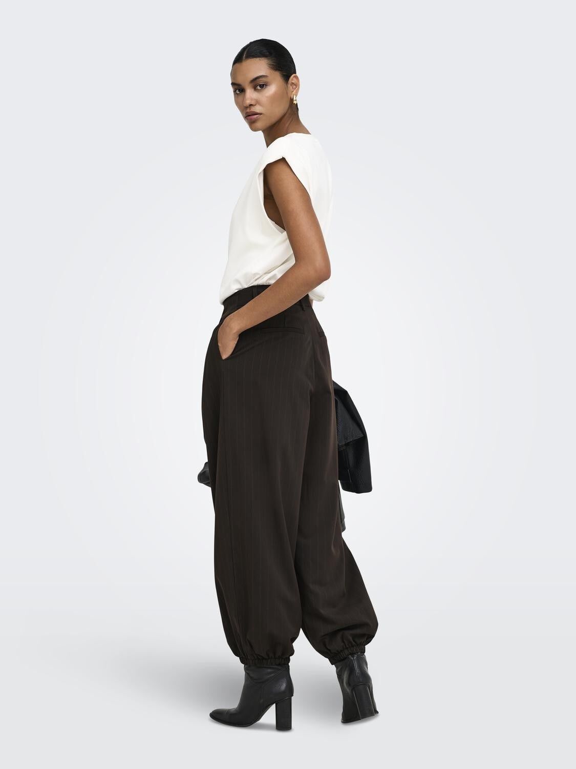 Onlrumba-Alden Mw Pinst Balloon Pant Tlr